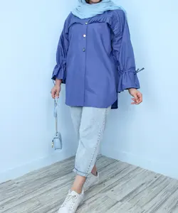 مانتو کوتاه دخترانه داکرون بلوط - پوشاک بانوان نهال