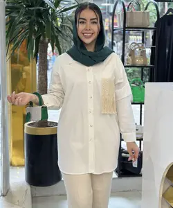 مانتو کوتاه دخترانه جیب مکرومه - پوشاک بانوان نهال