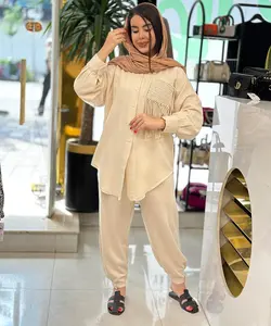 مانتو دخترانه جیب مکرومه یکتا - پوشاک بانوان نهال