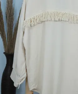 مانتو دخترانه جیب مکرومه یکتا - پوشاک بانوان نهال