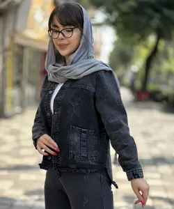 کت جین دخترانه ذغالی - پوشاک بانوان نهال