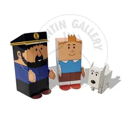 عروسک مقوایی تن تن و میلو و هادوک