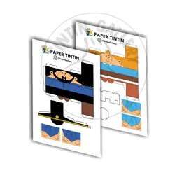 عروسک مقوایی تن تن و میلو و هادوک