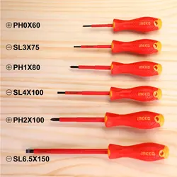 مجموعه 6 عددی پیچ گوشتی عایق برق اینکو مدل HKISD0608