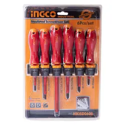مجموعه 6 عددی پیچ گوشتی عایق برق اینکو مدل HKISD0608