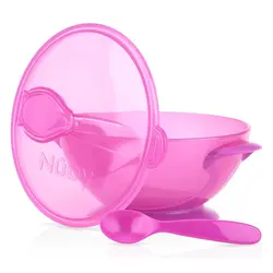 Nuby | ظرف غذای چسبی قاشق دار نابی