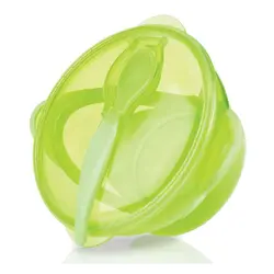 Nuby | ظرف غذای چسبی قاشق دار نابی