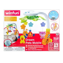 آویز تخت موزیکال حیوانات وین فان | Winfun Dearm pets mobile