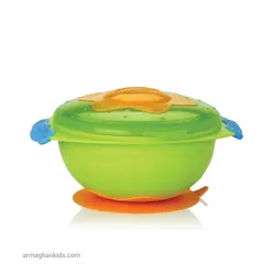 کاسه درب دار چسبان 9+ ماه نابی NUBY ظرفیت 300 میلی لیتر سبز