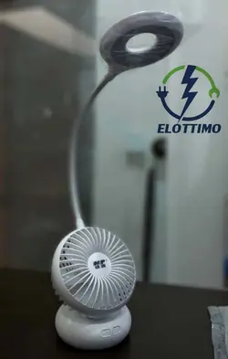 چراغ مطالعه شارژی دارای پنکه