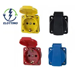 پریز دربدار تابلویی تکفاز زرد 124/2