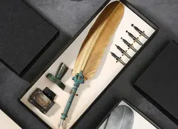 ست کالیگرافی قلم پر طرح فیروزه