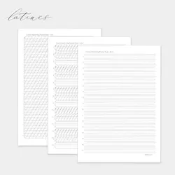 فایل جامع برگه تمرینی خط‌کشی شده پیوسته نویسی