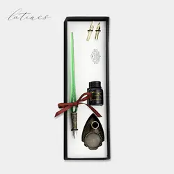 ست خوشنویسی طرح ۵ شیشه‌ای رنگ سبز