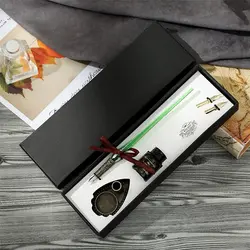 ست خوشنویسی طرح ۵ شیشه‌ای رنگ سبز