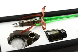 ست خوشنویسی طرح ۵ شیشه‌ای رنگ سبز