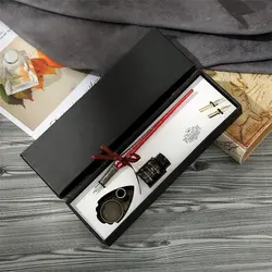 ست خوشنویسی طرح ۵ شیشه‌ای رنگ قرمز