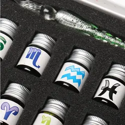 ست مرکب قلم شیشه‌ای