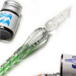 ست مرکب قلم شیشه‌ای