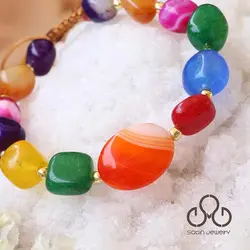 دستبند عقیق آبنباتی