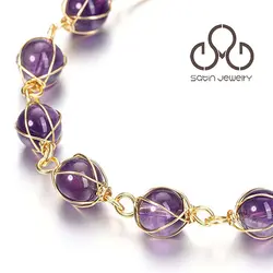 دستبند آمیتیست بنفش