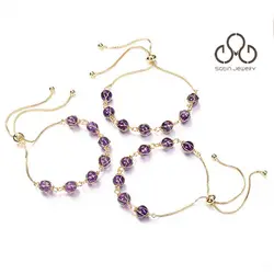 دستبند آمیتیست بنفش