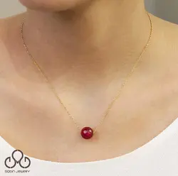 گردنبند گوی عقیق سرخ