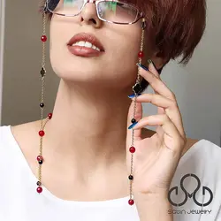 بند عینک عقیق سرخ و اونیکس