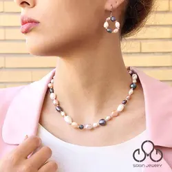 نیم ست مروارید باروک