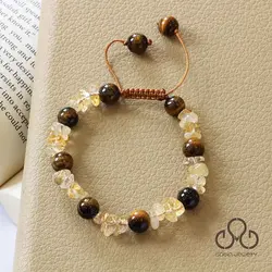 دستبند سیترین و چشم ببر