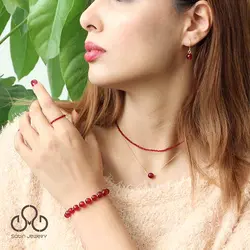ست عقیق سرخ تراش