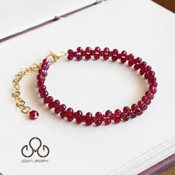 دستبند عقیق سرخ بافت