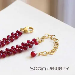 دستبند عقیق سرخ بافت