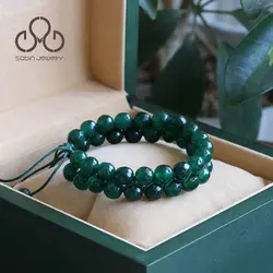 دستبند جید سبز تیره