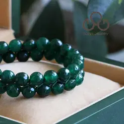 دستبند جید سبز تیره