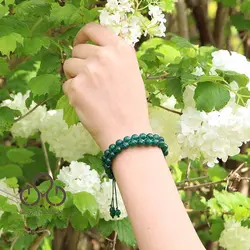 دستبند جید سبز تیره