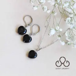 عقیق سیاه قلبی