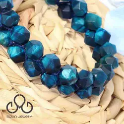 دستبند چشم ببر آبی رویال