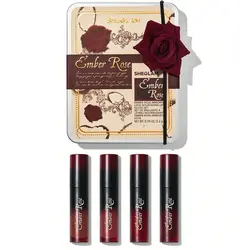 ست رژلب مایع 4 عددی شیگلم سری Ember Rose