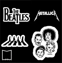 پک استیکر rock bands5 - MIMRE