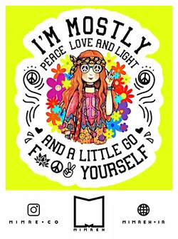 استیکر Hippie Girl - MIMRE