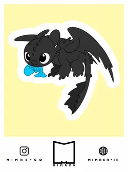 استیکر How to train Dragon - MIMRE
