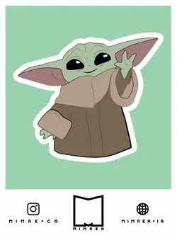 استیکر Baby Yoda - MIMRE