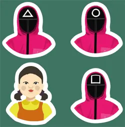 پک استیکر Squid Game 15 - MIMRE