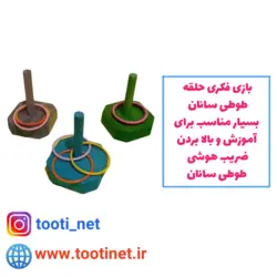 اسباب بازی فکری حلقه و میله طوطی سانان