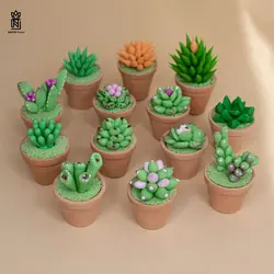 کاکتوس مصنوعی مدل سفالی نقلی - گروه گل نفیس