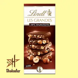 شکلات لینت دارک لس گرندس فندق 34 درصد | شوکو استار