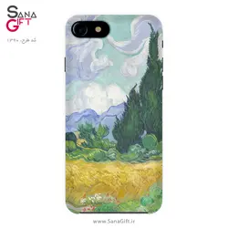 قاب موبایل طرح نقاشی مزرعه گندم با سروها - Van Gogh