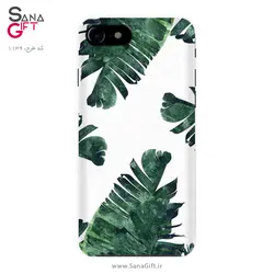 قاب موبایل طرح برگ های بزرگ سبز