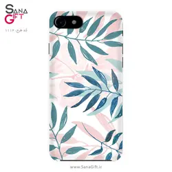 قاب موبایل طرح برگ های سبز و صورتی